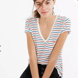 Madewell Whisper Cotton V-Neck Pocket Tee